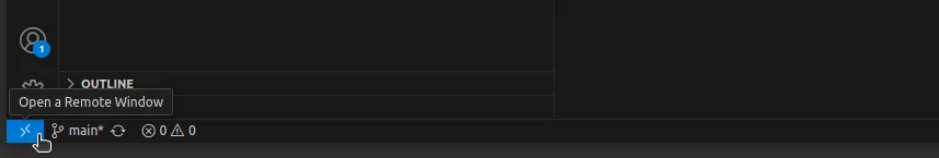 vscode remote window